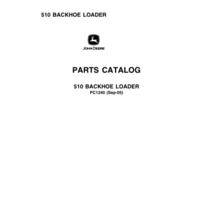 John Deere 510 Backhoes (Yr 1971-1983) Parts Catalog Manual - PC1240 - Image 1