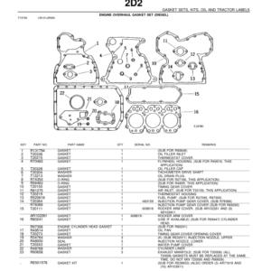 John Deere 302 Tractors Parts Catalog Manual - PC1432 - Image 3