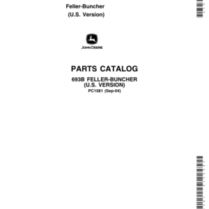 John Deere 693B Tracked Feller Bunchers Parts Catalog Manual - PC1581 - Image 1