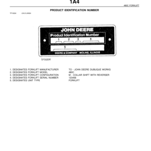 John Deere 480C Forklifts Parts Catalog Manual - PC1846 - Image 2