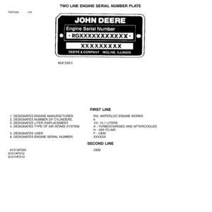 John Deere 6101, 6101AF010, 6101HF010 Engines Parts Catalog Manual - PC2385 - Image 4