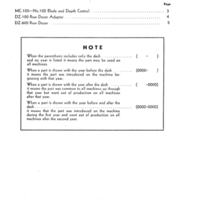 John Deere MC100, DZ10, DZ600 Attachments (See description) Parts Catalog Manual - PC302 - Image 3