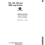 John Deere 100, 150, 350, 3600 Log Arches Attachments Parts Catalog Manual - PC591 - Image 1