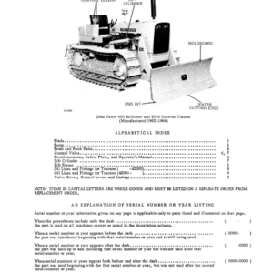 John Deere 620 Attachments (SN JD 620 Bulldozer and JD 2010 Crawler YR 1962 – 1964) Parts Catalog Manual - PC696 - Image 4