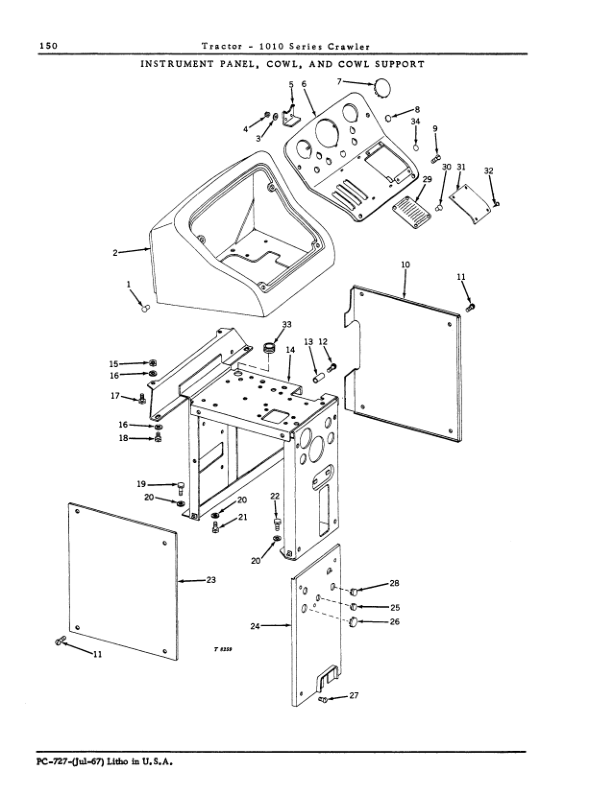 John Deere 1010 Crawlers Parts Catalog Manual PC727