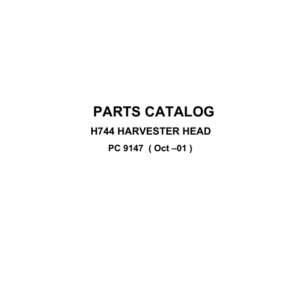 John Deere H744 Harvesting Heads Parts Catalog Manual - PC9147 - Image 1