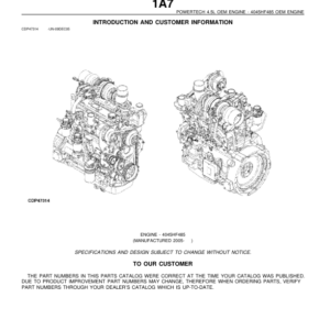 John Deere 4.5L, 4045HF485 Engines Parts Catalog Manual - PC9433 - Image 4