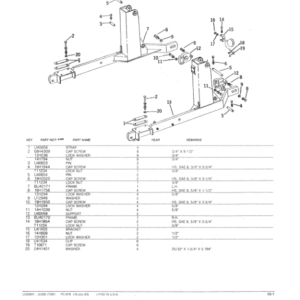 John Deere 7300 Attachments (7300 Loader Attachment only (Manufactured 1965-1973) Parts Catalog Manual - Image 3