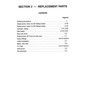 Koehring 20 Inch (Franklin 5002) (SN 12101-) Felling Heads Parts Catalog Manual - WC2141651 - Image 4