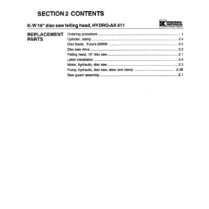 Koehring 16 Inch (Hydro-Ax 411) Felling Heads (SN 68004-) Parts Catalog Manual - WC2141668 - Image 4