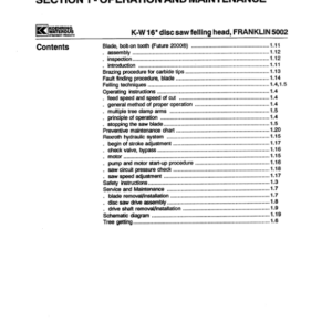 Koehring 16 Inch (Franklin 5002) Felling Heads (SN 68004-) Parts Catalog Manual - WC2141670 - Image 4