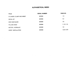 Koehring 18 Inch (Caterpillar Machine SN 601004 –) Felling Head Parts Catalog Manual - Image 3