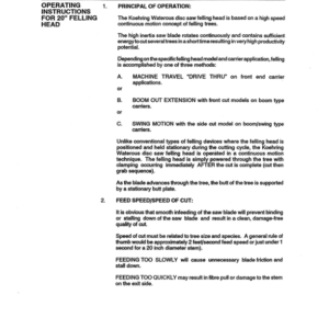 Koehring 18 Inch, 20 Inch (Tigercat) Felling Heads (SN 68110-38279 & 62661-64149) Parts Catalog Manual - Image 3