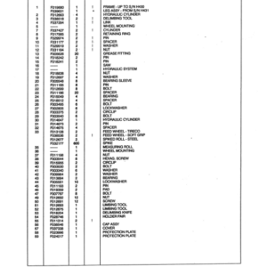 Koehring 746B Standard Felling Heads (SN 1305-1327 & 0012-0508) Parts Catalog Manual - WC701391400 - Image 4