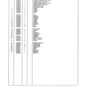 Koehring 746B (Hitachi) Felling Heads (SN 1305-1327  & 0012-0508) Parts Catalog Manual - WC701473000 - Image 4