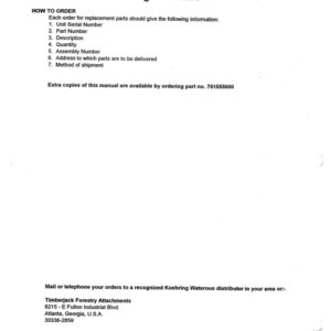 Koehring 20 Inch (Prentice 630) Felling Heads (SN 64150-970775) Parts Catalog Manual - WC701555600 - Image 3