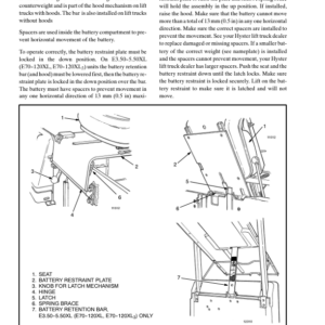 Hyster E70XL, E80XL, E100XL, E100XLS, E120XL Electric ForkLift Truck C098 Series Repair Manual (USA) - Image 4