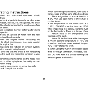 Utilev UT20-32C Forklift A279 Series Repair Manual - Image 6