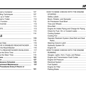 Hyster RS45-27CH , RS45-31CH Reach Stacker A289 Series Operating And Maintenance Manual - Image 3