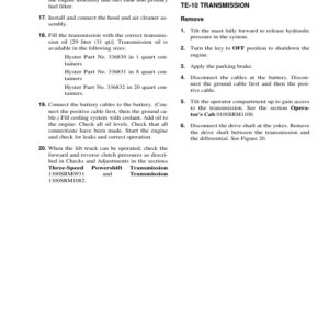 Hyster H12.00XM, H13.00XM, H14.00XM, H16.00XM Forklift Truck F019 Series Repair Manual (EU) - Image 4