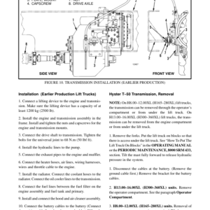 Hyster H13.00XL, H14.00XL, H16.00XL Forklift Truck D019 Series Repair Manual (EU) - Image 4