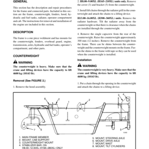 Hyster H60E, H70E, H80E, H100E, H110E Forklift Truck D005 Series Repair Manual (EU) - Image 1
