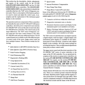 Hyster J30XMT, J35XMT, J40XMT Electric Forklift Truck F160 Series Repair Manual - Image 6