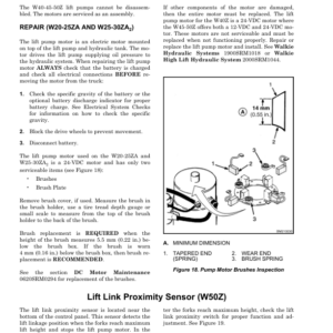 Hyster W20ZA, W25ZA Pallet Stacker A495 Series Repair Manual - Image 3