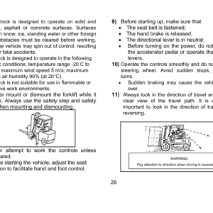 Utilev UT13-20PTE Forklift A370 Series Repair Manual - Image 5