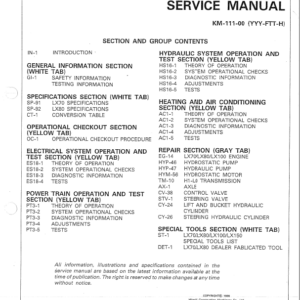 Hitachi LX70, LX80 Wheel Loader Repair Manual - Image 4