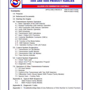 Allison 3000 and 4000 Series Transmission Parts & Repair Manual - Image 4