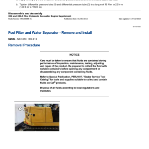 Caterpillar CAT 306 Mini Hydraulic Excavator Service Repair Manual (6G600001 and up) - Image 3