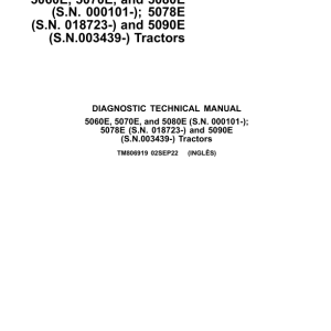 John Deere 5060E, 5070E, 5080E (S.N. 000101-), 5078E (S.N. 018723-), 5090E (S.N. 003439-) Repair Manual (South America) - Image 2