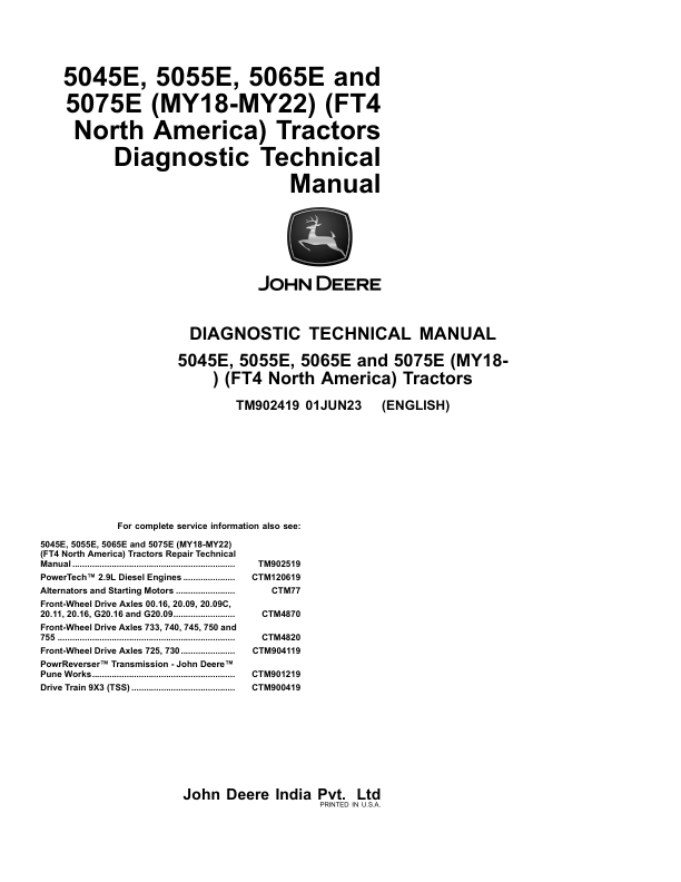 JOHN DEERE 5075E SERVICE MANUAL PDF FREE DOWNLOAD 2020 visual data 7