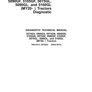 John Deere 5105GN, 5105GF, 5100GL Tractors Repair Manual (EU, MY17 -) - Image 2