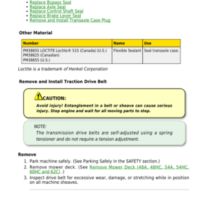 John Deere Z525E, Z535M, Z540M, Z535R, Z540R ZTrak Mower Repair Manual (TM140419) - Image 3