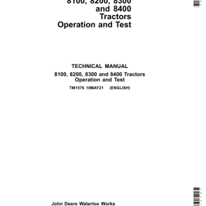 John Deere 8100, 8200, 8300, 8400 Tractors Repair Manual (TM1575 and TM1576) - Image 2