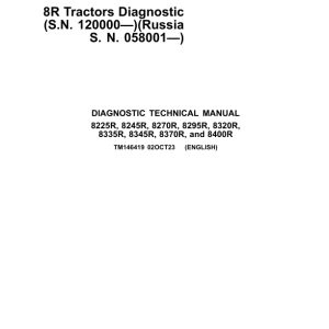 John Deere 8225R, 8245R, 8270R, 8295R, 8320R, 8335R, 8345R, 8370R, 8400R Tractors Repair Manual - Image 2