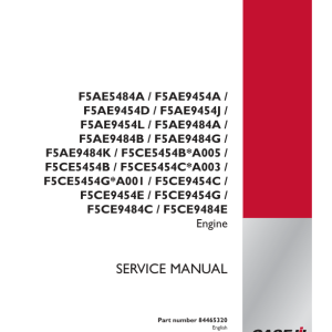 CNH F5 (F5AE & F5CE ) Tier 3 Engine Repair Manual