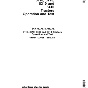 John Deere 8110, 8210, 8310, 8410 Tractors Repair Manual (TM1575 and TM1796 and TM1797) - Image 3