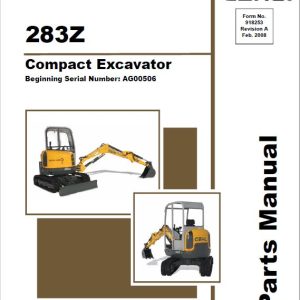 Gehl GE 283Z Compact Excavator Repair Service Manual - Image 3