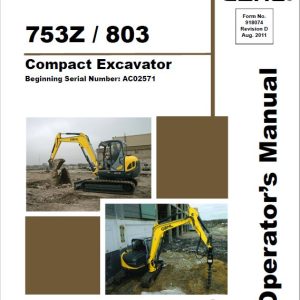 Gehl GE 753Z Excavator Repair Service Manual - Image 3