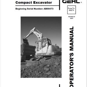 Gehl GE 1202 Crawler Excavator Repair Service Manual - Image 3