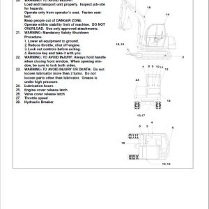 Gehl GE 502, GE 602, GE 652 Mini Excavator Repair Service Manual - Image 4