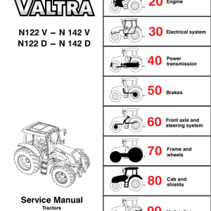 Valtra N122V, N122D, N142V, N142D Tractors Repair Manual