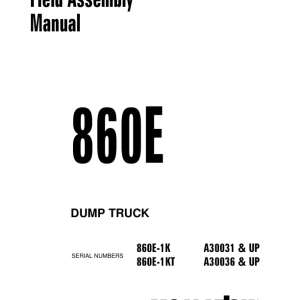 Komatsu 860E-1K Dump Truck Service Repair Manual - Image 5