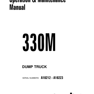 Komatsu 330M Haulpak Dump Truck Service Repair Manual - Image 5