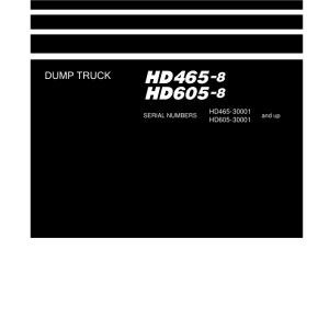 Komatsu HD465-8, HD605-8 Dump Truck Service Repair Manual - Image 3