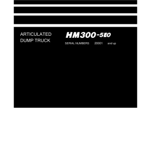 Komatsu HM300-5E0 Dump Truck Service Repair Manual - Image 5