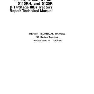 John Deere 5090R, 5100R, 5115R, 5115RH, 5125R (FT4 & Stage IIIB) Tractors Repair Manual - Image 2